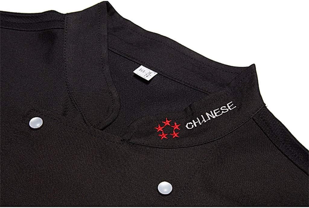 Unisex Chef Coat Jacket Cooking Uniform Short Sleeves Lightweight Button (Color : White, Size : XLarge)