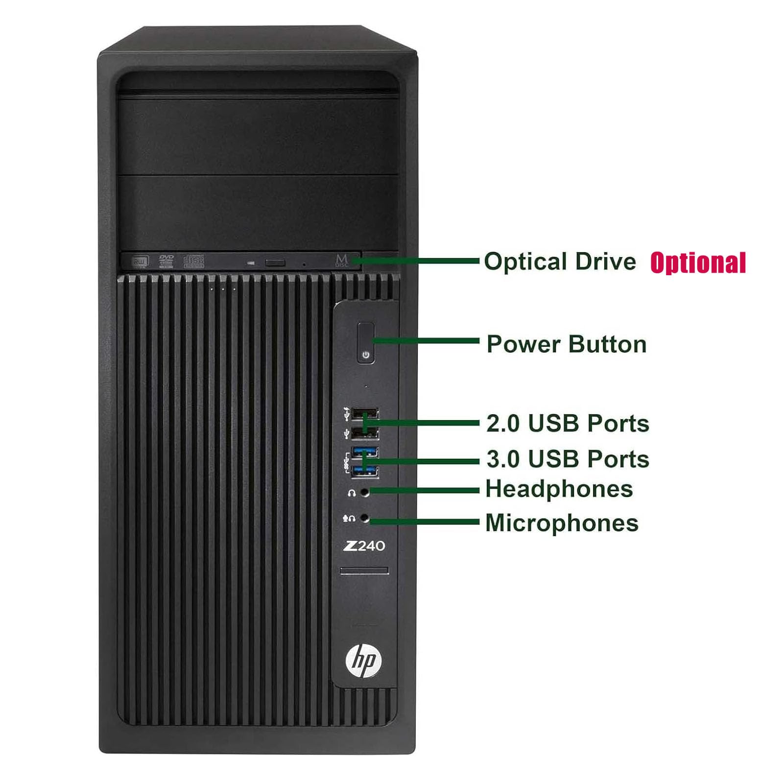 HP Z240 PC Workstation Computer Mini Tower, Intel Core i7-7700
