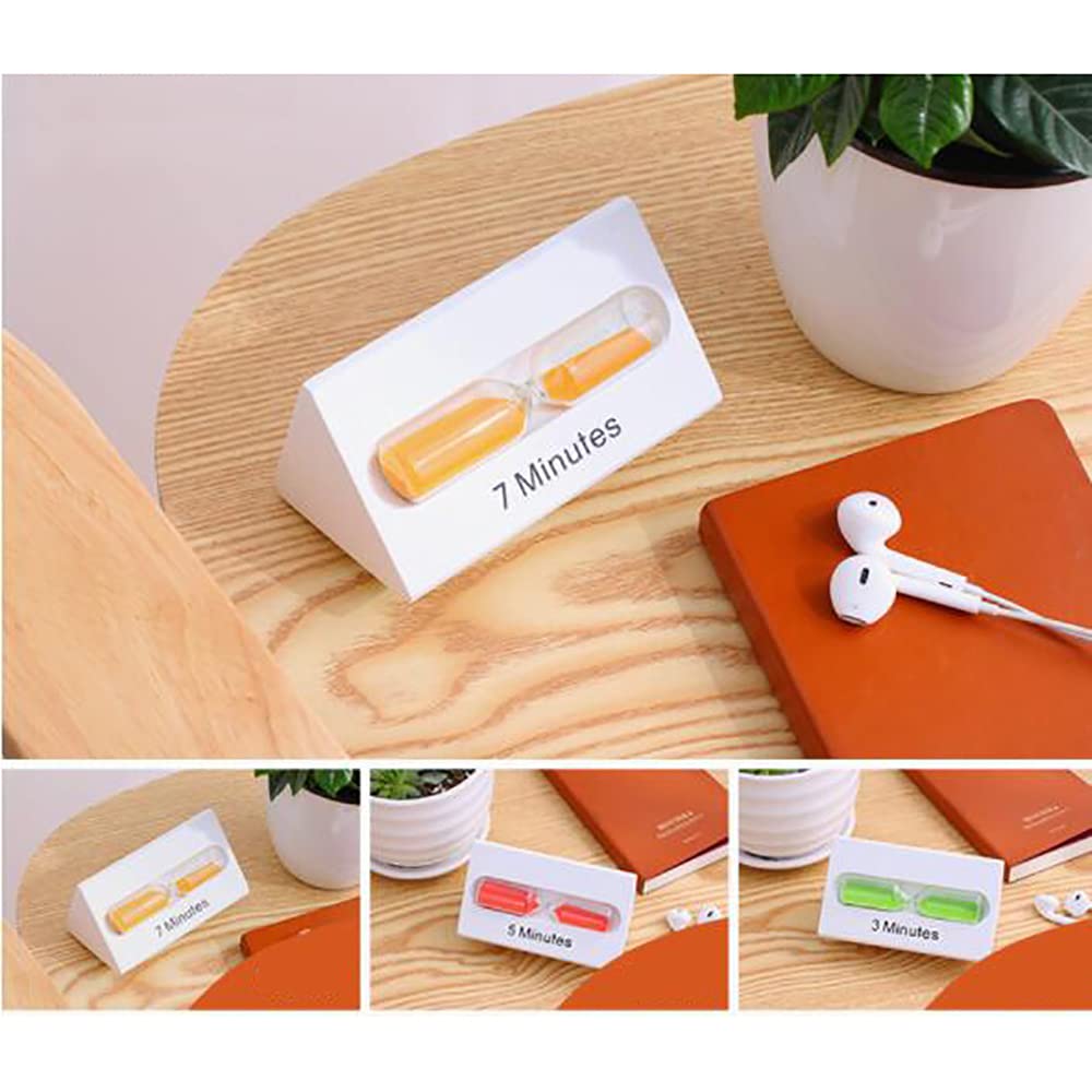 Temporizador creativo de arena con forma de triángulo, temporizador de cocción de 3+5+7 minutos, mini reloj de decoración para cocina, regalo único para entusiastas del hogar y la cocina