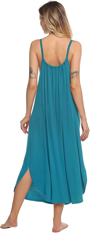 Ekouaer Long Nightgown Sexy Full Slips 