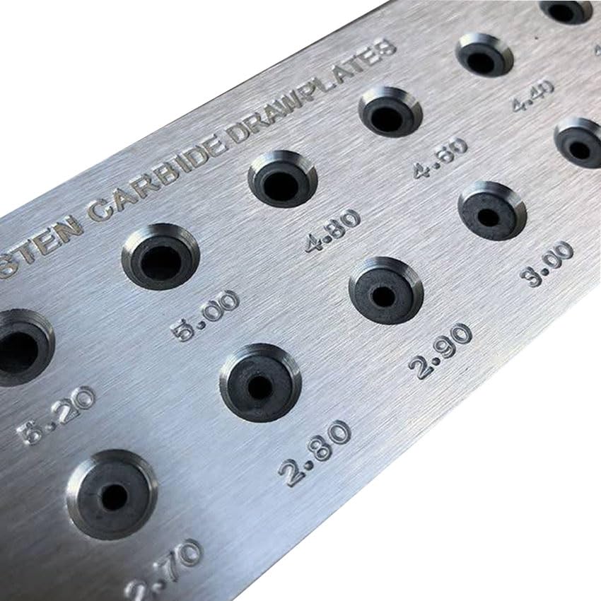 Waymil Professional Tungsten Carbide Round Drawplate Range 2.3 to 6.0 Mm Jewelry Wire Pulling Tool