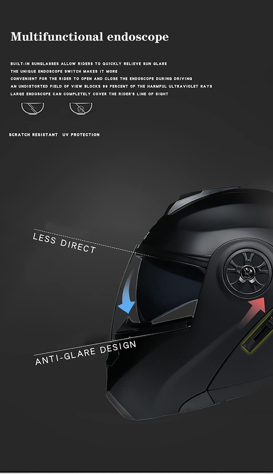 Bluetooth Casco Moto - Caschi Modulari per Casco da Moto Impermeabile con Interfono Bluetooth Integrato Integrale con Doppia Visiera per Risposta Automatica,ECE/DOT Omologato N,S