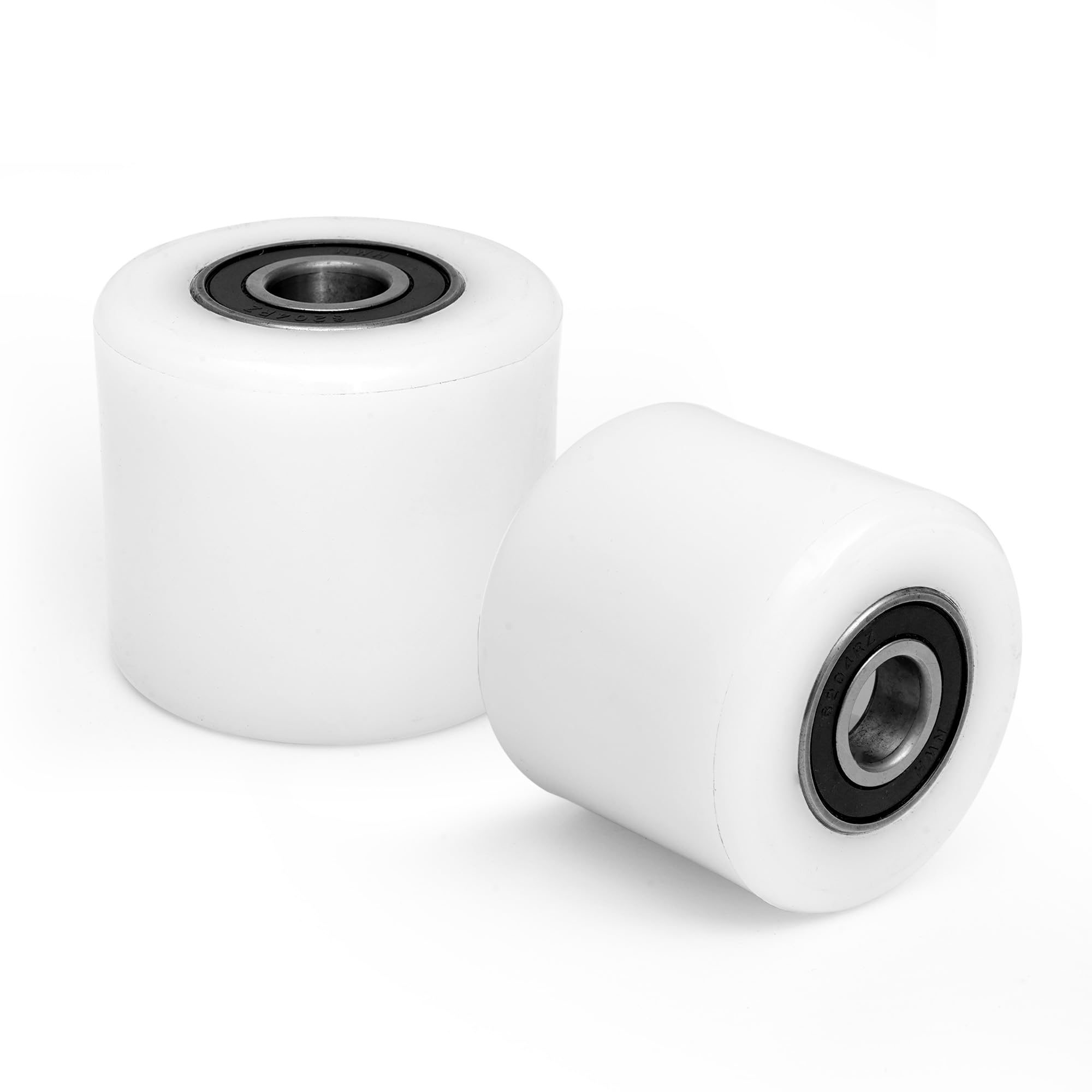 4 Stück Nylon Hubwagen Rollen 80 x 70 mm Laufrollen mit Kugellager Rollen für Hubwagen Ersatzrollen