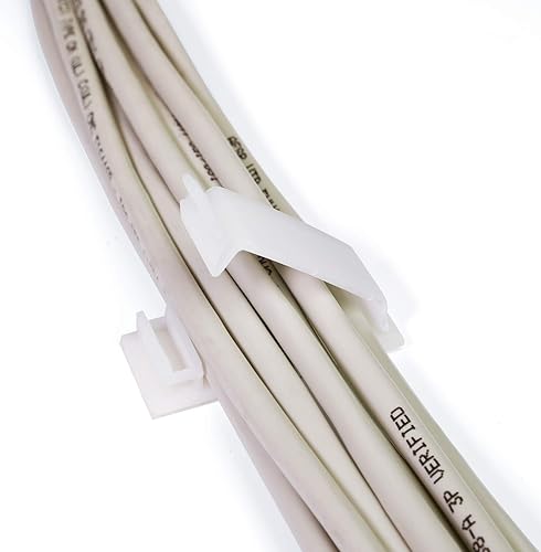 Miniatura 15 de Clips para cables adhesivos 3M, abrazaderas de alambre multiusos para organización de cables y pasos, paquete de 50 unidades, color negro, con 10