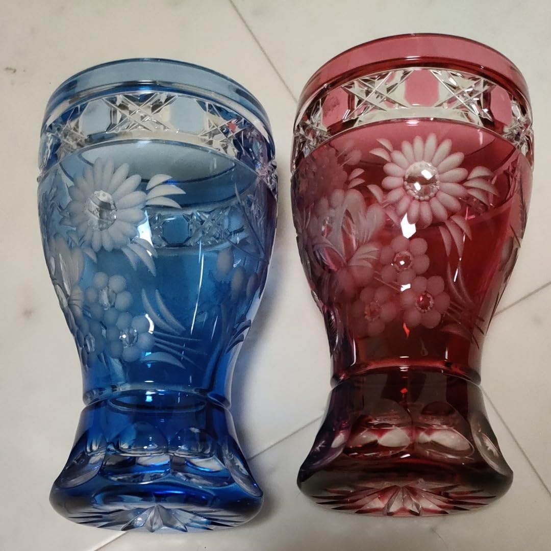 Amazon.co.jp: マイセンクリスタル ロンドンフラワー レッド＆ブルー 