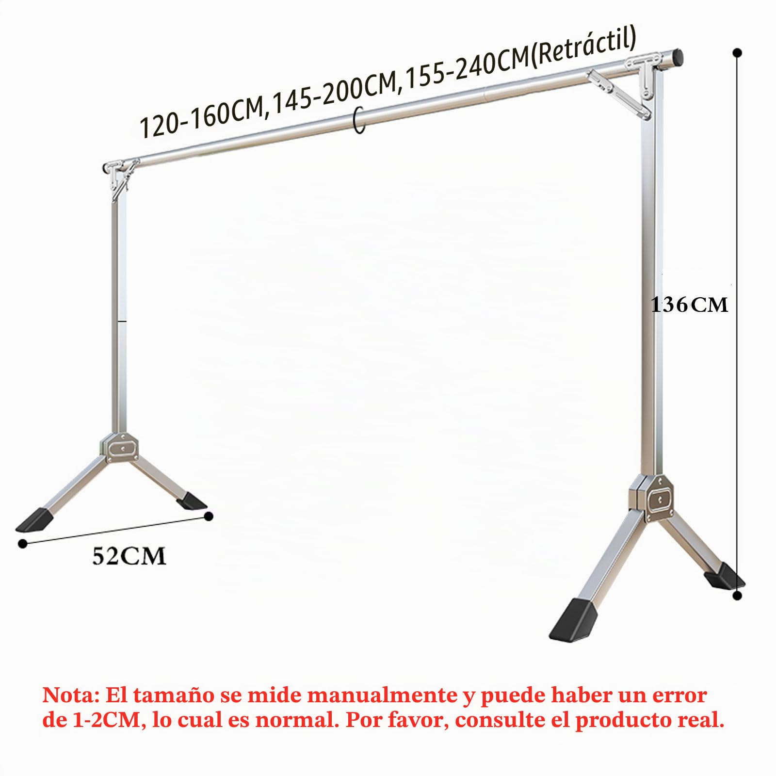 Tendedero Extensible Plegable al Aire Libre, Burro Ropa Vertical para Secar Colchas y Sabanas Grandes, Ahorra Espacio para Interior