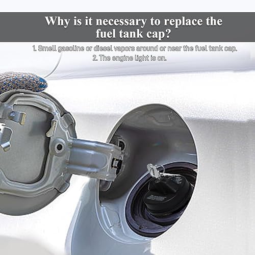Miniatura 7 de Depósito de combustible con tapa de gasolina con llave, tapa de combustible de bloqueo compatible con Toyota 4Runner, Chevy Silverado 1500 2500
