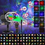 Laser Christmas Projector Lights Outdoor Waterproof, Halloween 3-in-1 Ocean Wave & Moving Patterns S