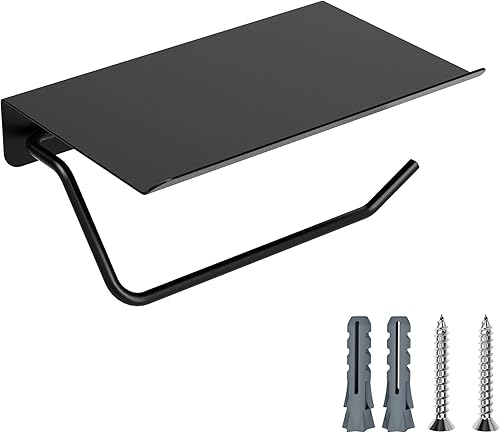 Soporte de papel higiénico con estante para teléfono, accesorios de baño, dispensador de rollo de pañuelos de almacenamiento montado en la pared