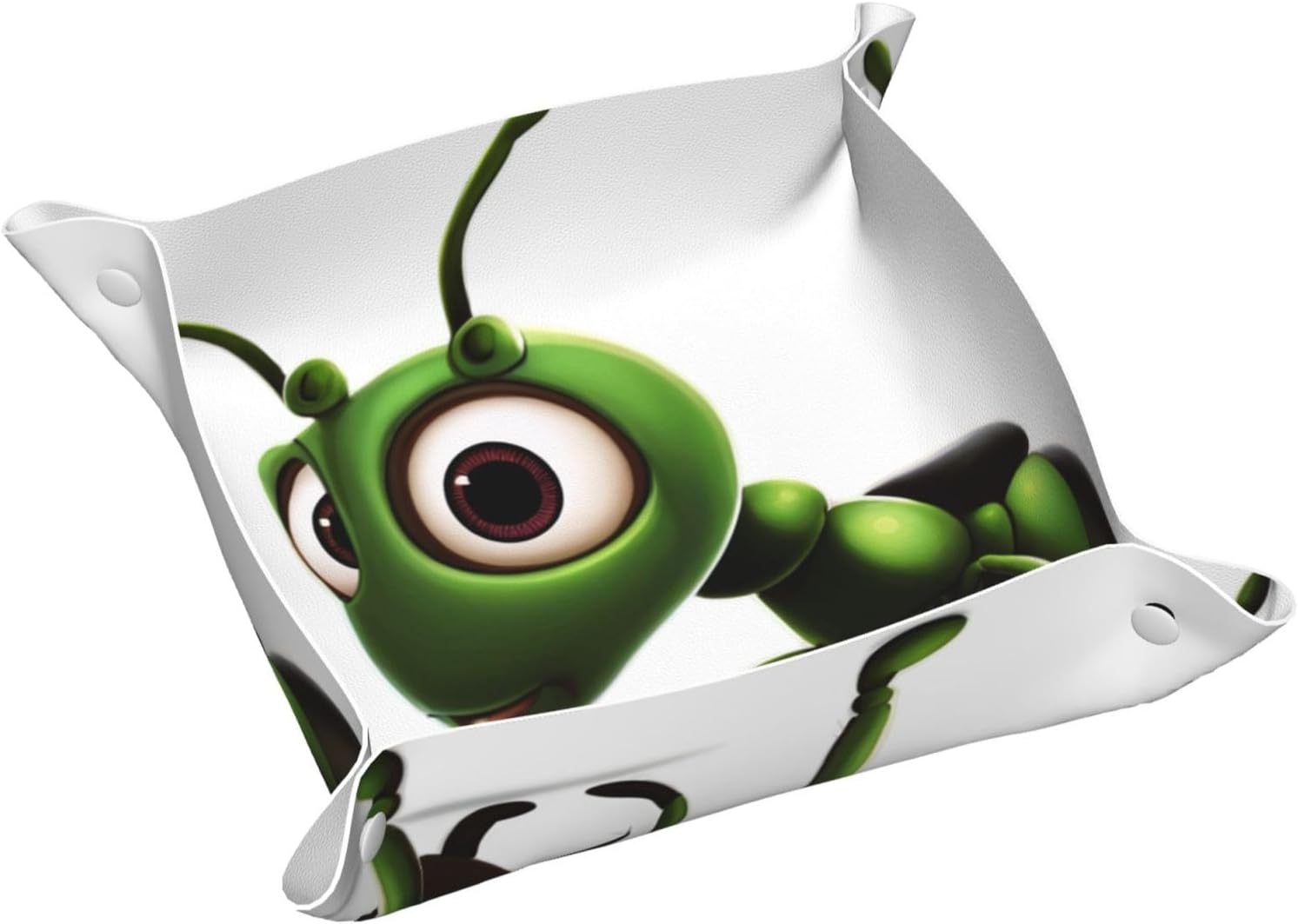 Green Ant Personalized Leather Storage Tray, Desktop Storage Box, optimize Space Management