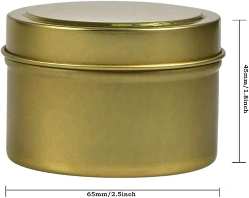 Miniatura 2 de 48 latas de 5 onzas con tapas, tarros decorativos redondos de metal a granel, recipientes reutilizables para hacer velas, suministros de