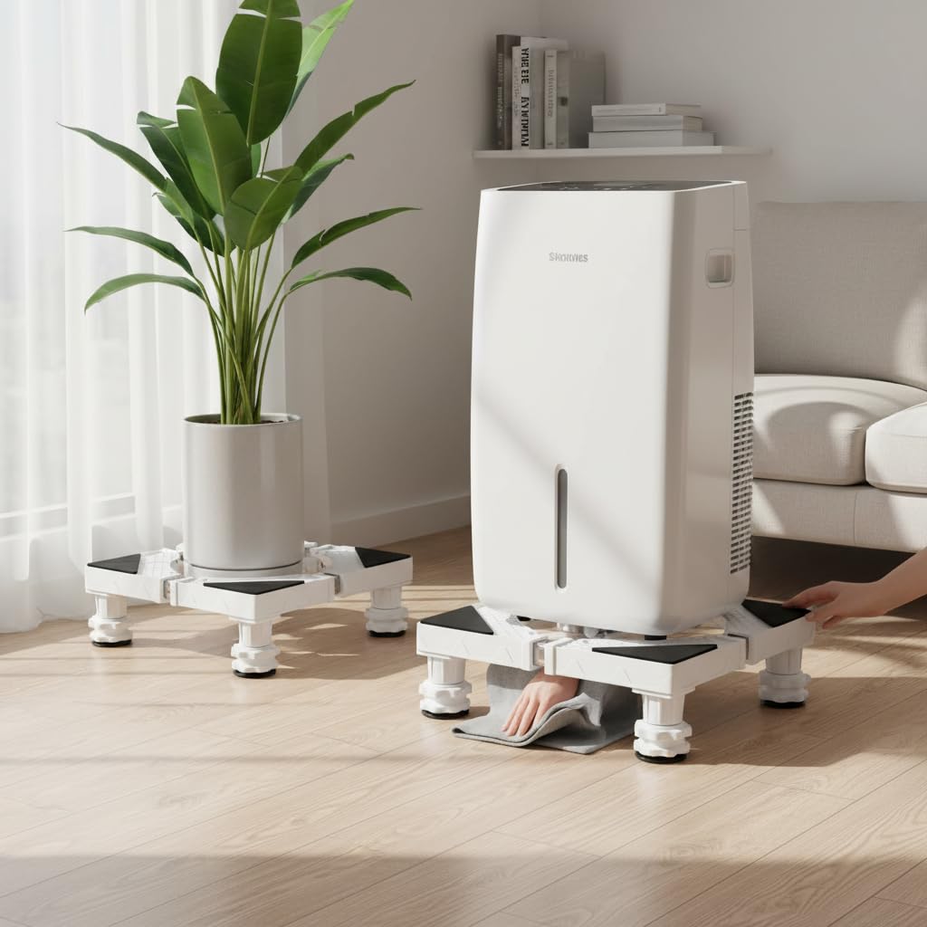 KESOTO Piedistallo Quadrato per Condizionatore con Regolazione in Altezza Struttura Robusta per Sollevare Unità E Favorire, style to 1