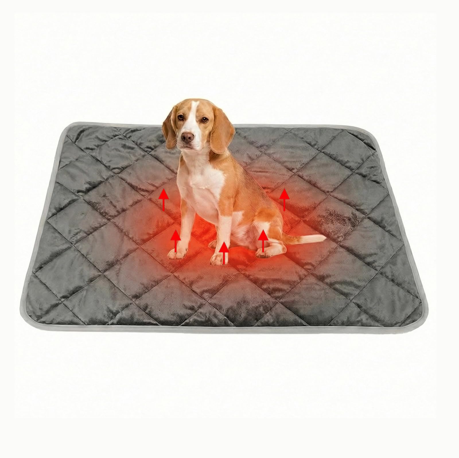 Alfombrilla Autocalentable para Gatos, Manta Antideslizante para Mascotas, Lavable y Autocalentable, Casitas o Transportines para GatosGrey,XL