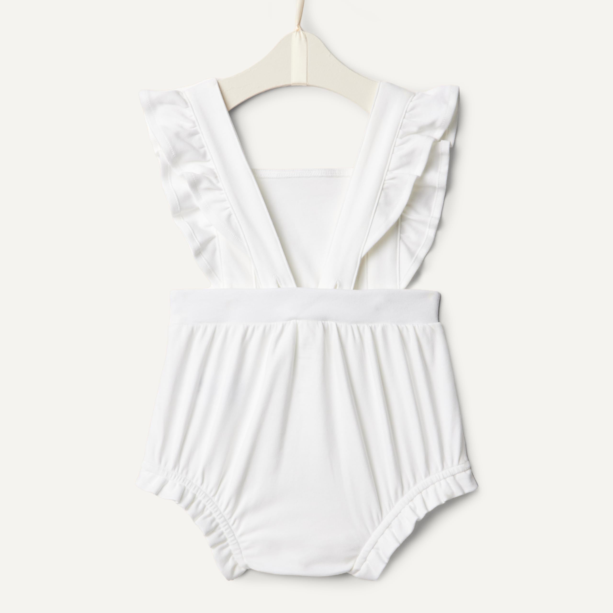 Amazon Essentials x Sofia Grainge Barboteuse à Volants, Sans Manches, en Coton Bébé fille