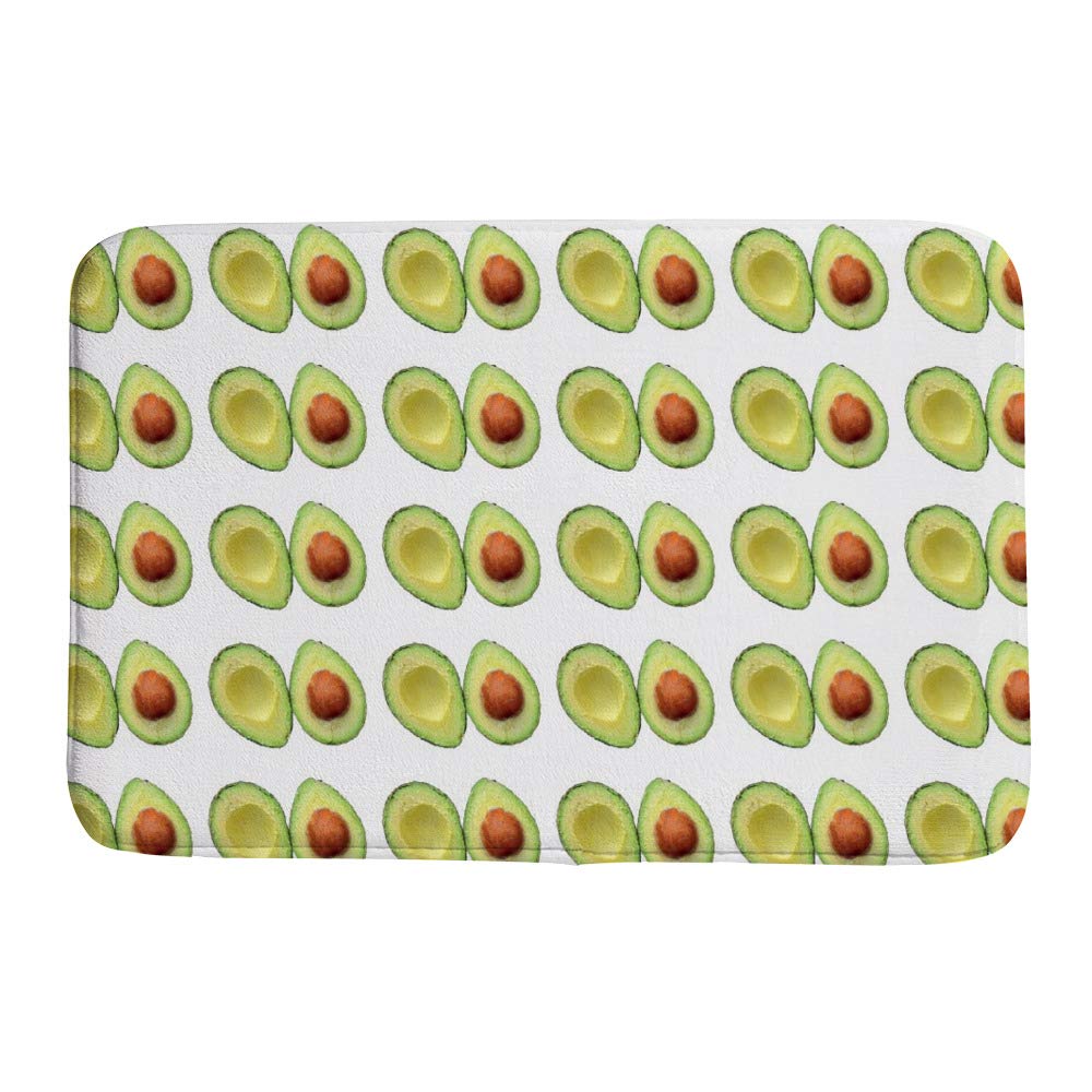 Tapis de bain en polaire corail FruitFamily | Douche absorbant antidérapant 36x24 inch