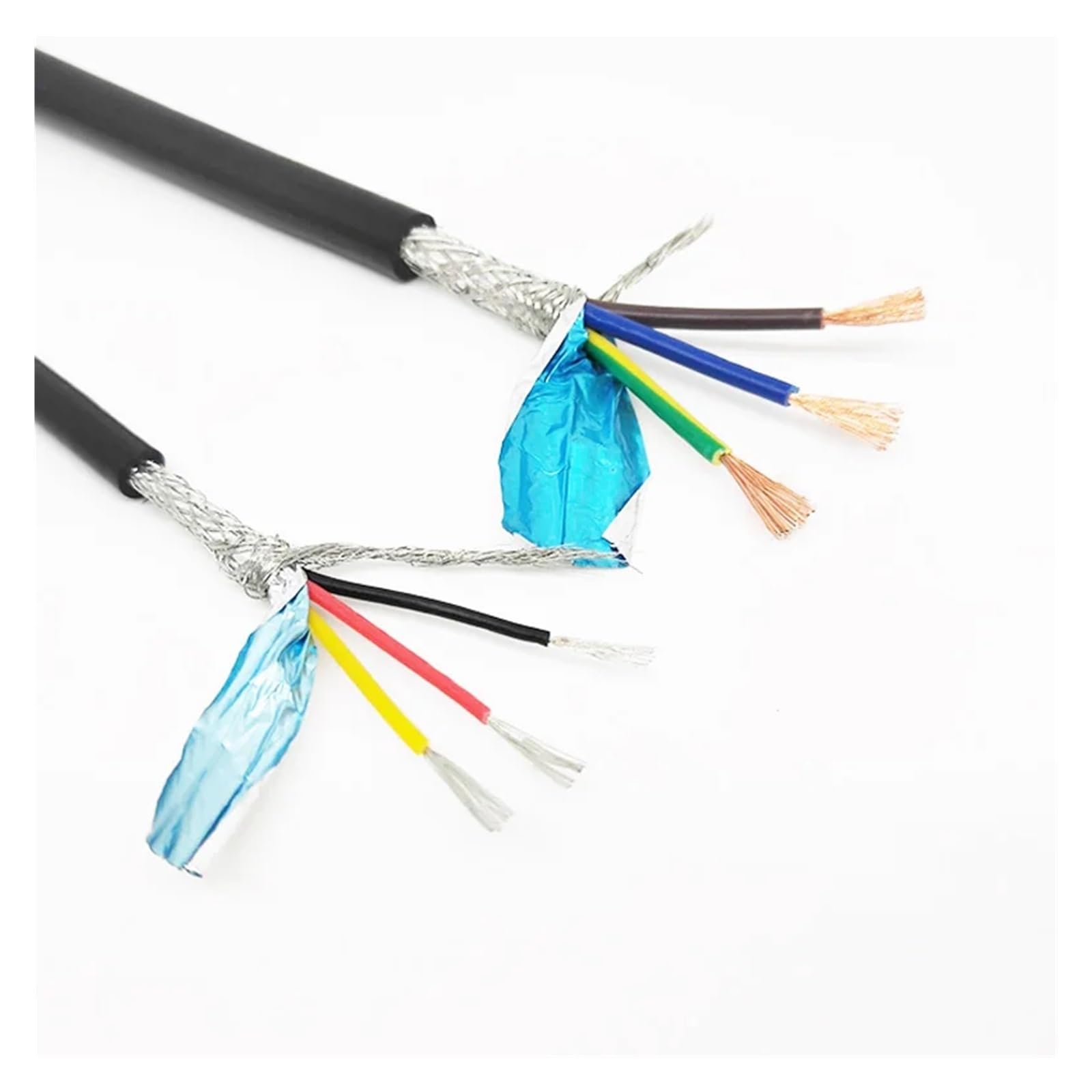 Cavo schermato a 3 conduttori 14-26 Filo di rame for segnali di controllo isolato in PVC(3CORES-22 AWG 0.3MM2,10 Meters)
