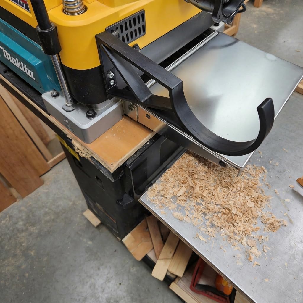 4 Inch Dust Hose Support Fit for DeWalt DW735 Planer Bracket | Side mount pipe guards; Heavy duty woodworking accessories; Clear workspace tools; Rigid extraction mounts