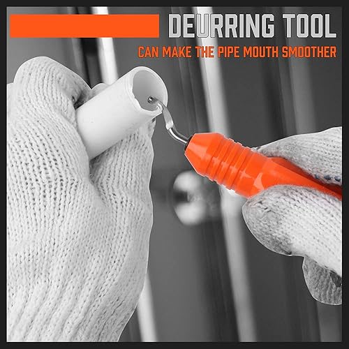 Miniatura 2 de HORUSDY Cortador de tubería de PVC con trinquete de 2-1/2 "para mangueras PEX, PVC, PPR y plástico, cuchillas de acero SK5 Herramienta de corte de