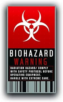 Biohazard Warning Label Vinyl Decal Sticker - Car Truck Van SUV Window Wall Cup Laptop - One 5 Inch Decal - MKS0713