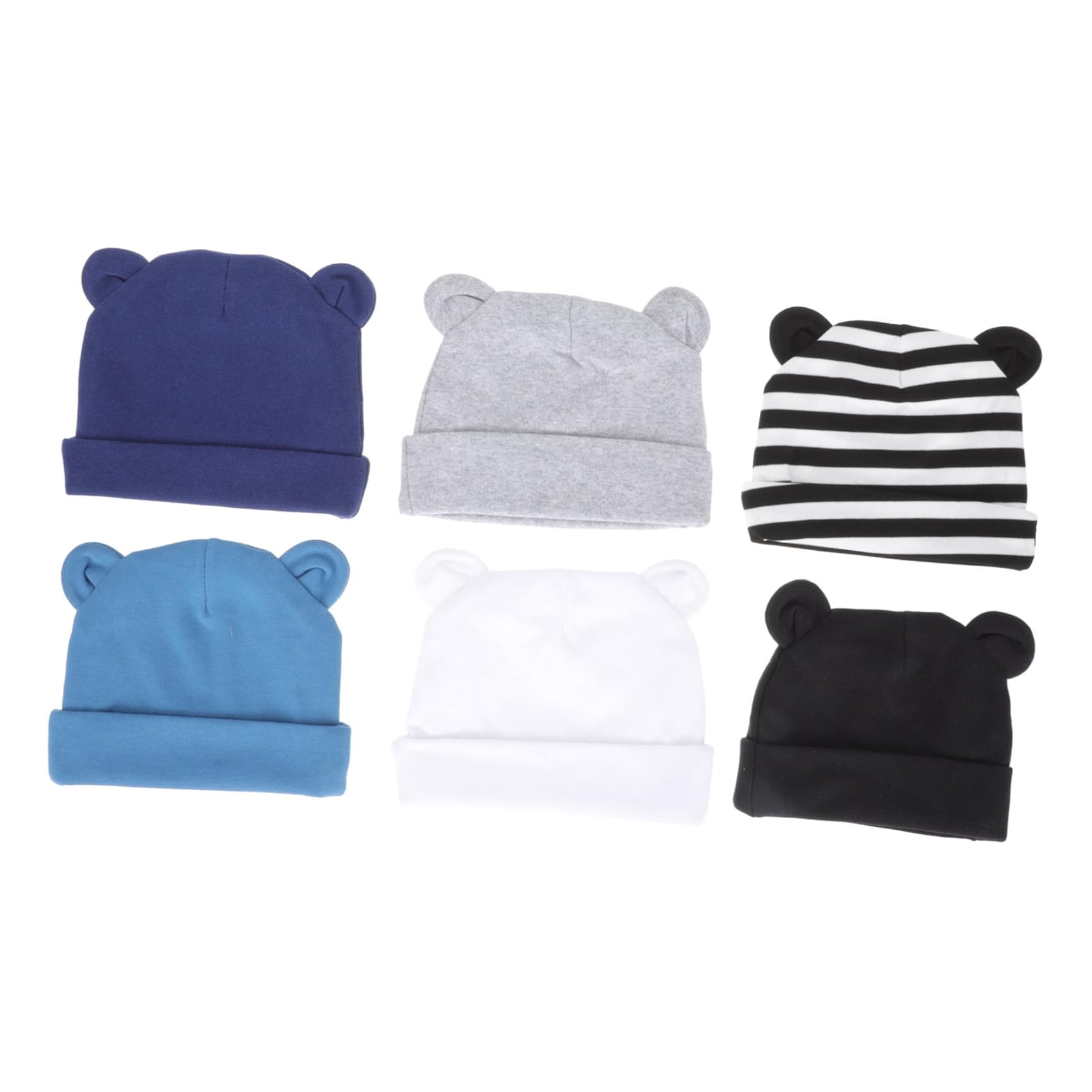 FOMIYES Cappello con Orecchie D'orso Cappelli per Berretto da Neonato Cappello da Bambina Ragazzo Cuffie da Doccia per Cappellini Appena Nati Cotone