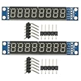 2Pcs MAX7219 Led Module 8-Digit Digital LED Display 7 Segment Display Tube for arduino MCU Raspberry Pi 51/AVR/STM32