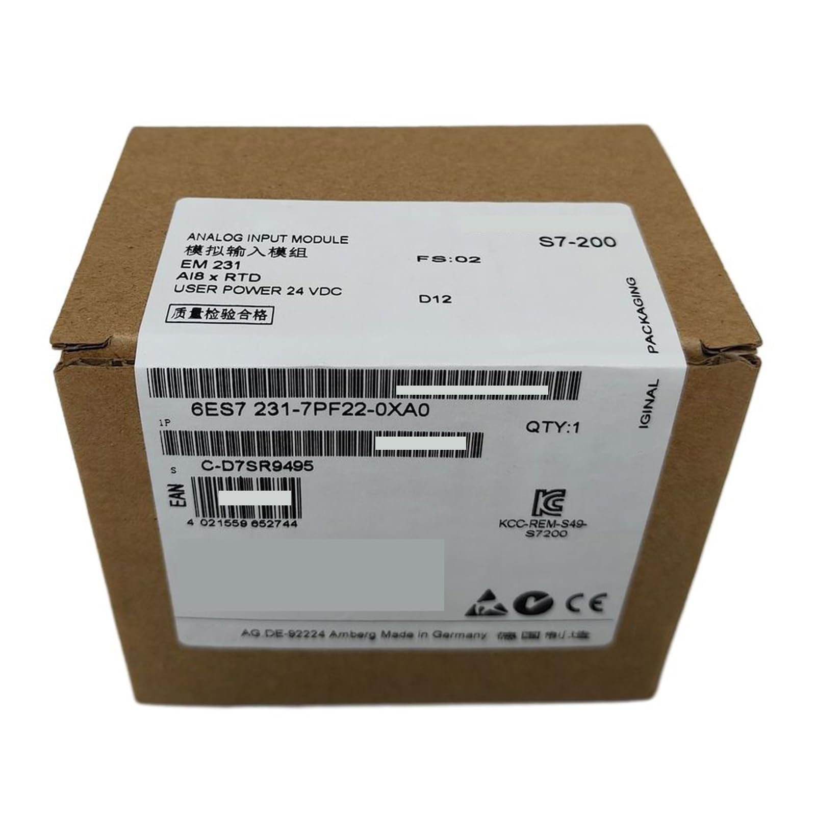 LYEUXHJPX 6ES7231-7PF22-0XA0 PLC Module Sealed in Box 1 Year Warranty