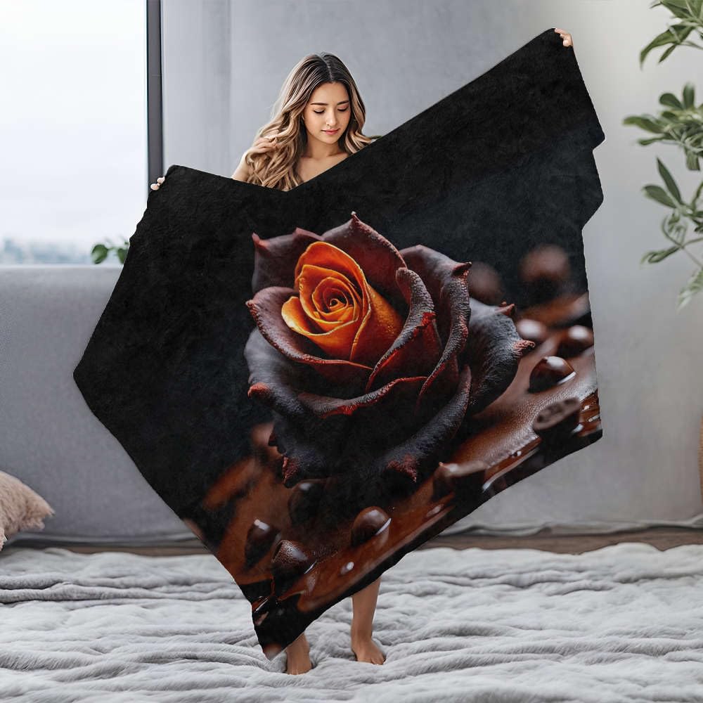 Couverture imperméable 150x200 rose chocolat flanelle jaune