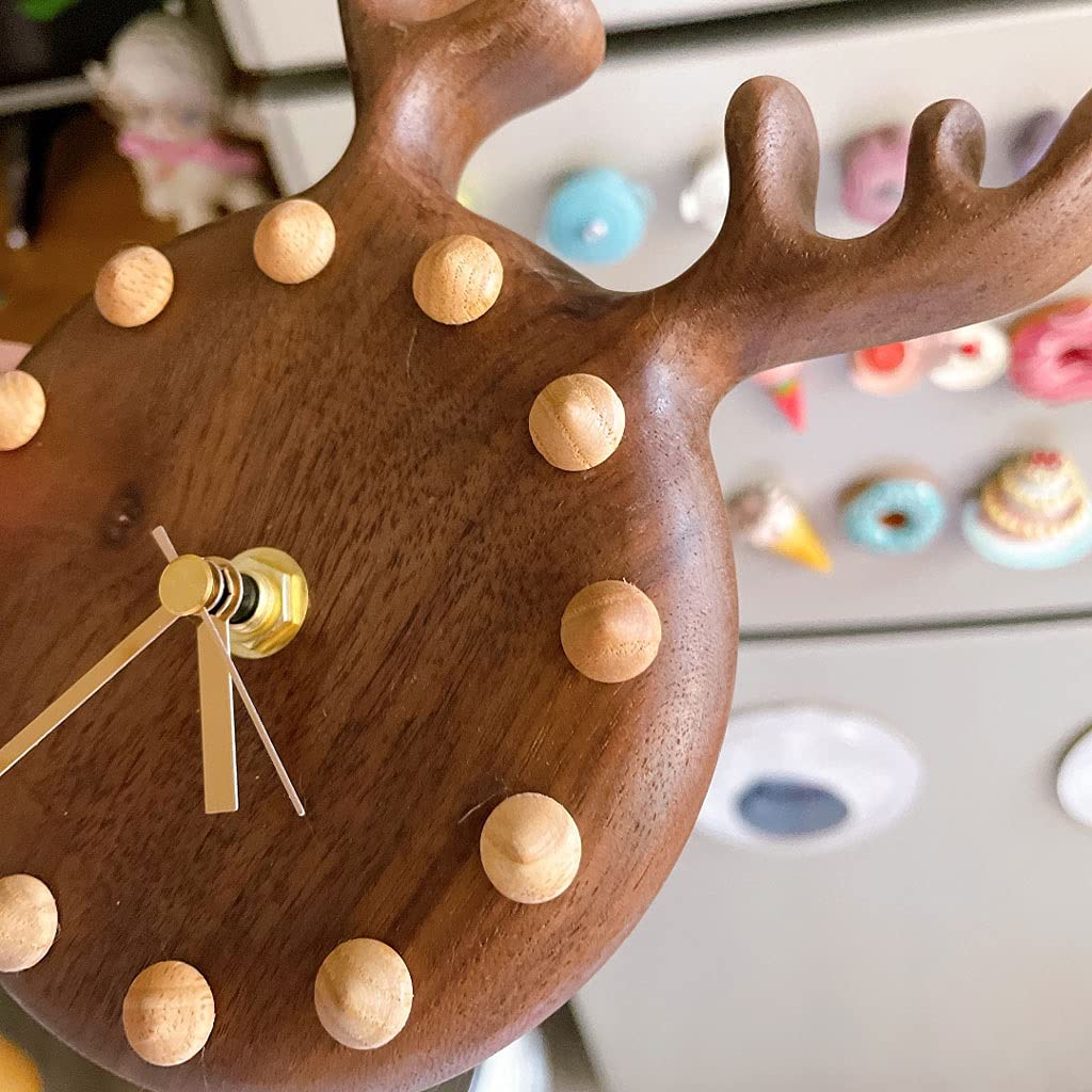 SUNESA Tischuhren Uhr Desktop Hölzerne Tischuhr Mute Schreibtischuhr Haushalt Kleiner Wecker Wanduhr Schlafzimmer Nachttischuhr Schreibtischuhr (Color : B, Size : 2)