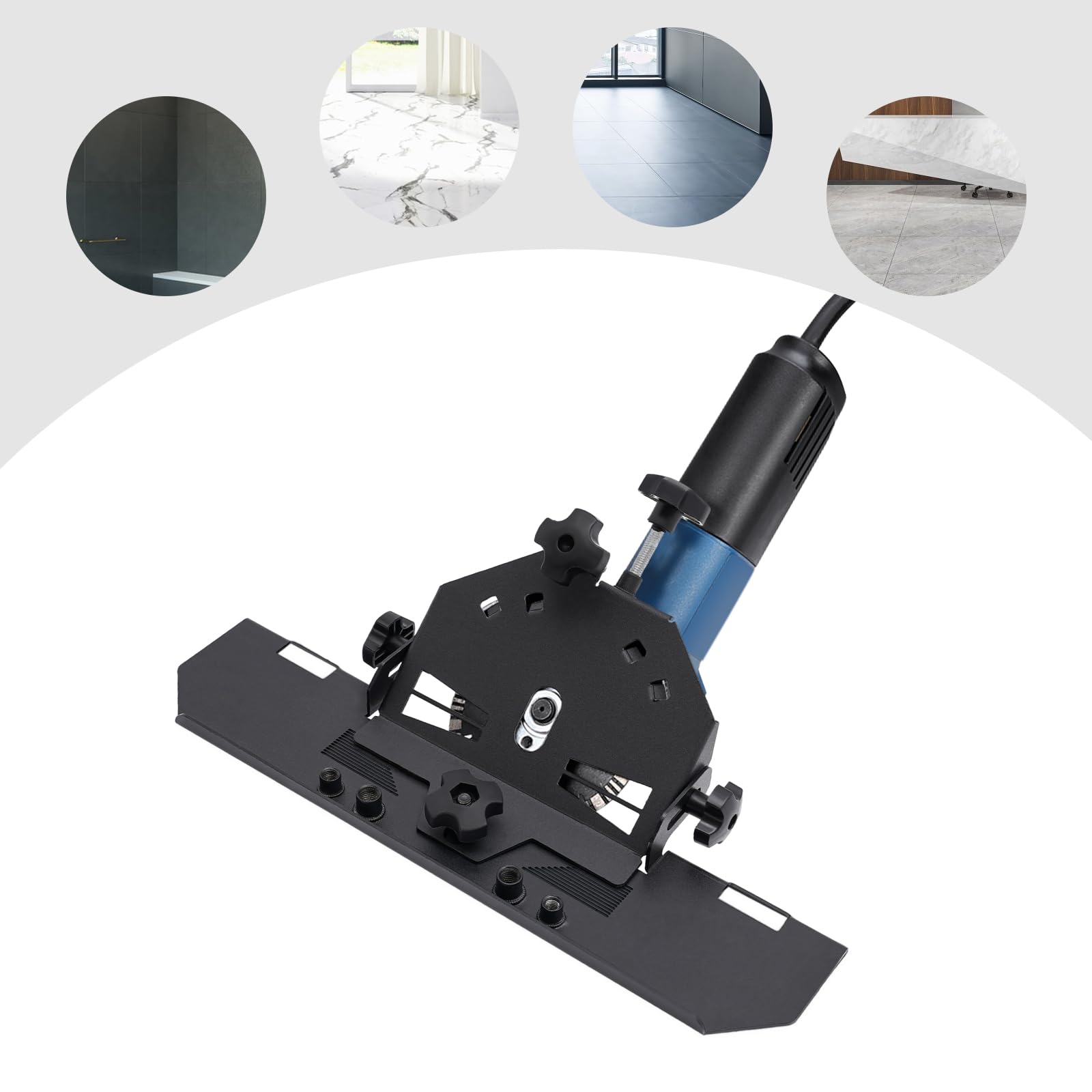 Support de chanfreinage d'angle Curseur 45° Coupe-carrelage pour meuleuse d'angle 115/125mm Support de chanfreinage de carreaux céramiques Support d'angle de chanfreinage Support de chanfreinage de