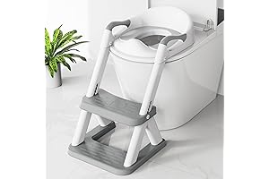 2-in-1 Toddler & Adult Toilet Seat with Ladder and Splash Guard - SKYROKU