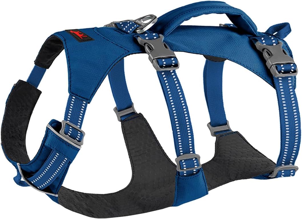 Tuff Pupper Escape Proof Dog Harness for Extra Large Dogs | No Pull Lightweight Adjustable Harness | No Escape Multifunctional Outdoor Pet Gear | Strong Durable Breathable | Secure Comfortable Fit Large/X-Large Twilight Blue