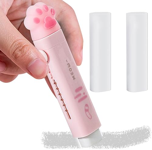 PLUVO Borrador de pata de gato Borrador retráctil deslizante para niños Bonitos borradores de goma para divertidos recuerdos de fiesta y