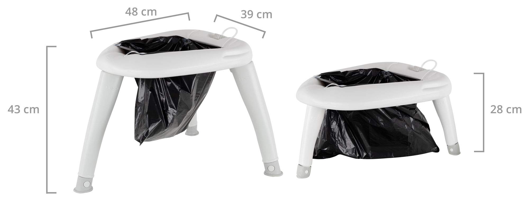 Stagecaptain Quixie Privacy Handwash Set, Toilette, en Plastique Robuste | Toilette d’extérieur démontable, Surface d’assise: 48 x 39 cm, Surface au sol: 64 x 52 cm, Charge maximale: 120 kg, 7 kg