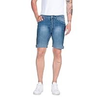 Replay Pantaloncini Jeans da Uomo con Elasticizzato, Blu (Blu Medio 009)