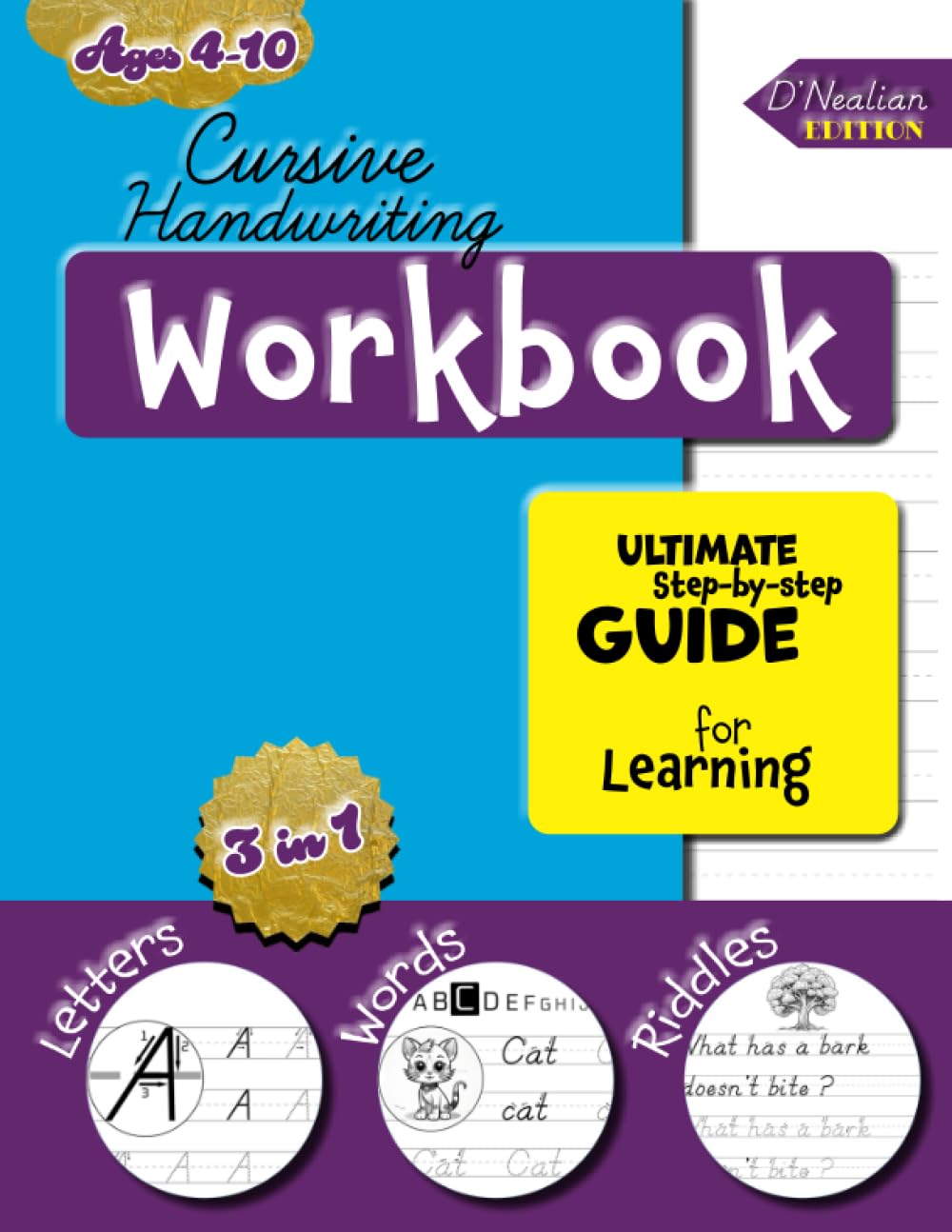 D'Nealian Cursive Handwriting Workbook: Ultimate Step-by-step Guide for Learning