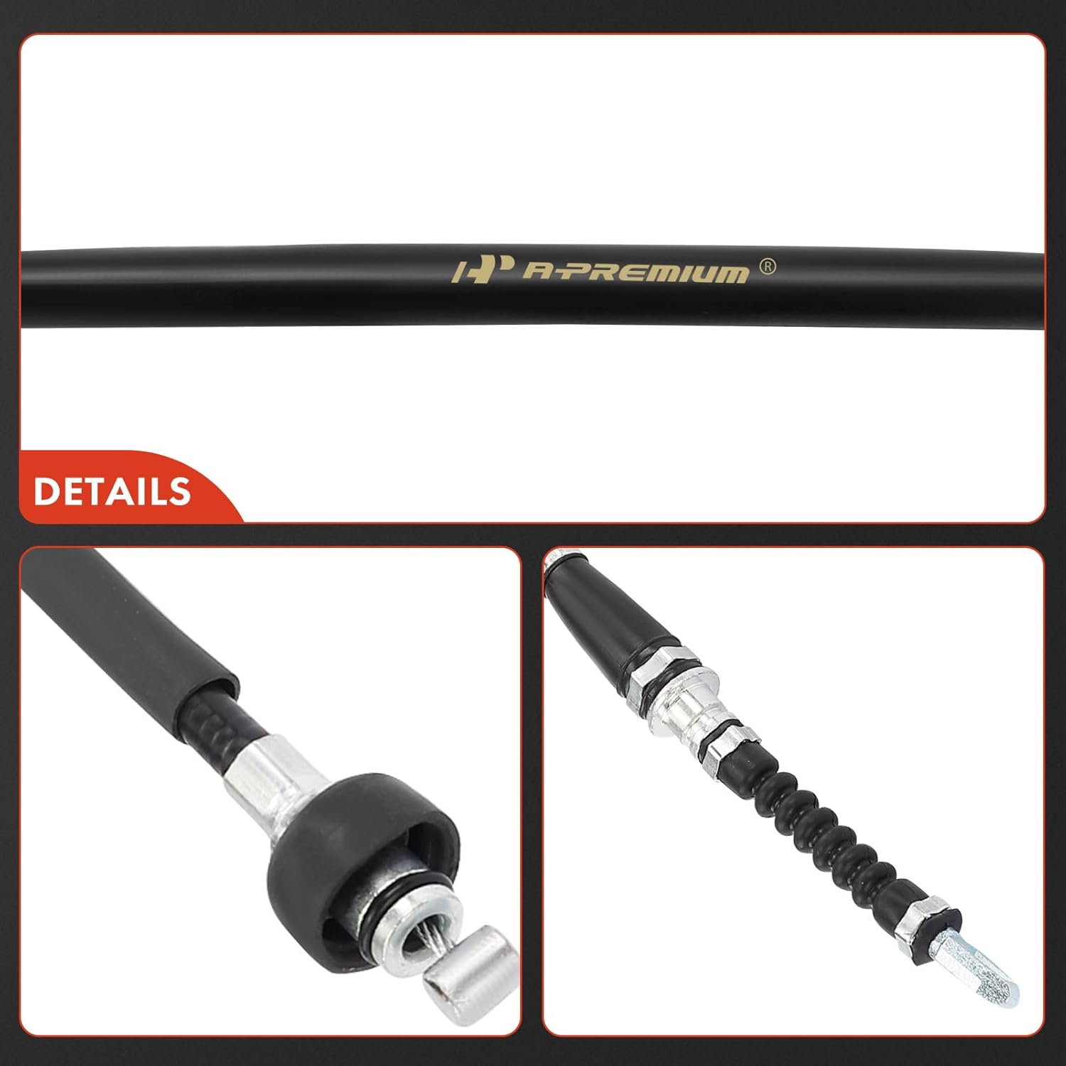 A-Premium Rear Passenger Side Parking Brake Cable Assembly Compatible with Hyundai Models: Tiburon 2005 2006 2007 2008 - Replace# 597702C320