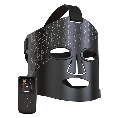 Infrared Light Therapy Device for Face: High Energy Light Therapy for Facial Skincare Led Face Mask With LCD Screen Portable Pre-programmed Red Light Therapy Facial Mask Suitable for Home Travel Use