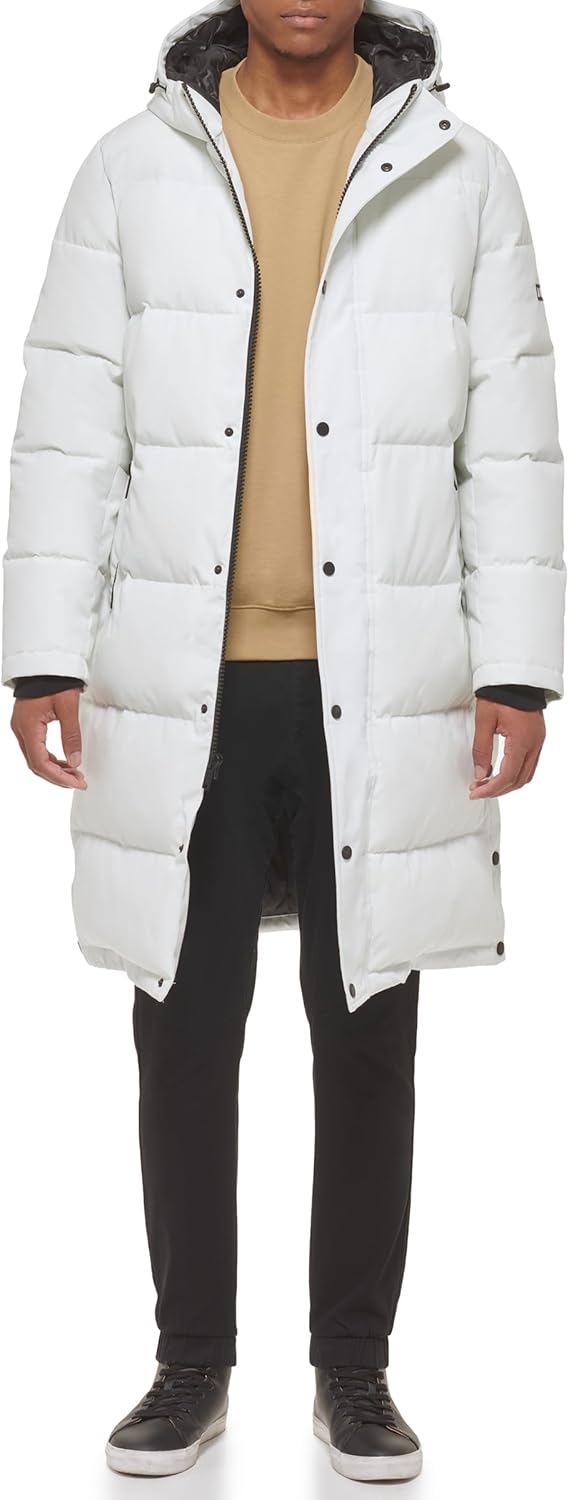 DKNY Arctic Cloth Hooded Extra Long Parka Jacket - Image 5