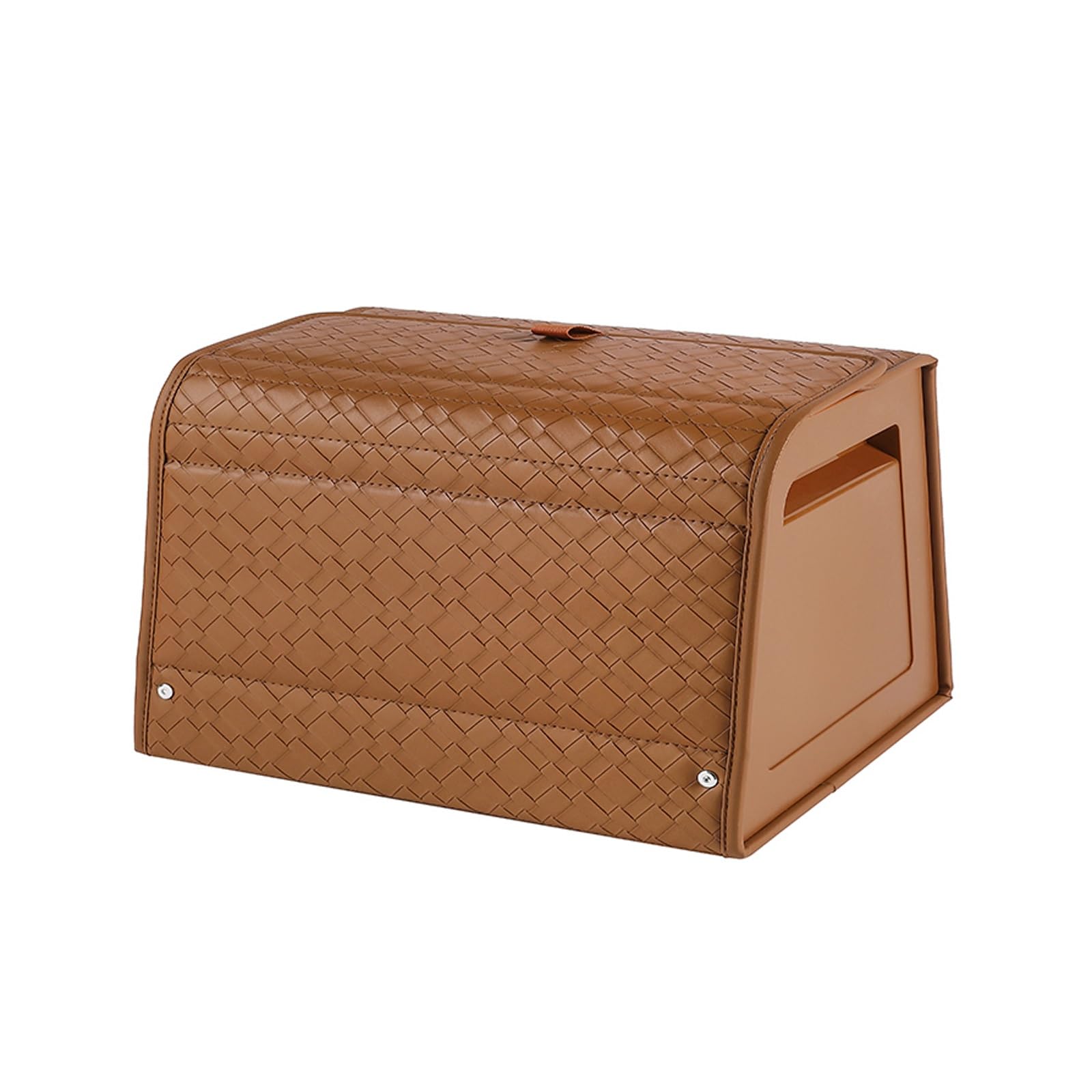 Dfrywdgsey One Color Leather Car Trunk Organizer And Storage For Suv, Truck(Coffee)