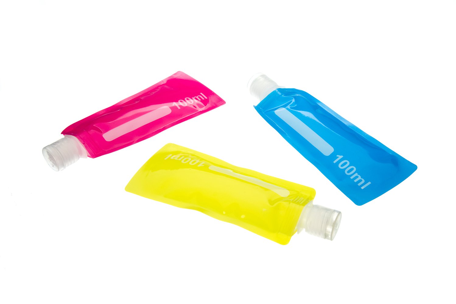 Bouteilles de voyage ultralégères SE OD-TB90-3 souples et hermétiques x3