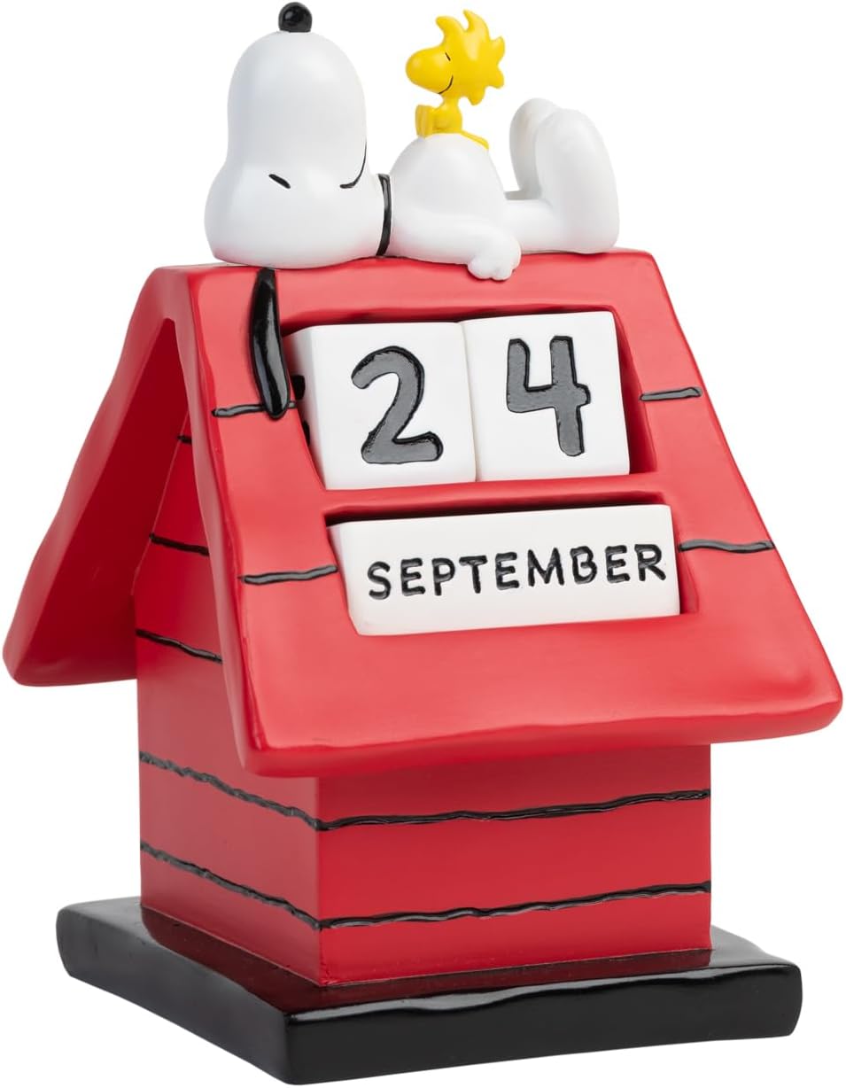 Grupo Erik Perpetual Calendar - Snoopy Merchandise | Desk Calendar, Home Office Desk Accessories, Home Decor Accessories | Peanuts Snoopy Gifts For Dog Lovers