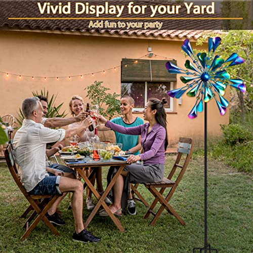 Wind Spinners For Yard And Garden-Large Magic Metal Windmill With Dual Direction,79In Colorful Kinetic Wind Sculptures & Spinners Spins Smoothly In Wind For Patio Lawn Outdoor Decor #TOP3