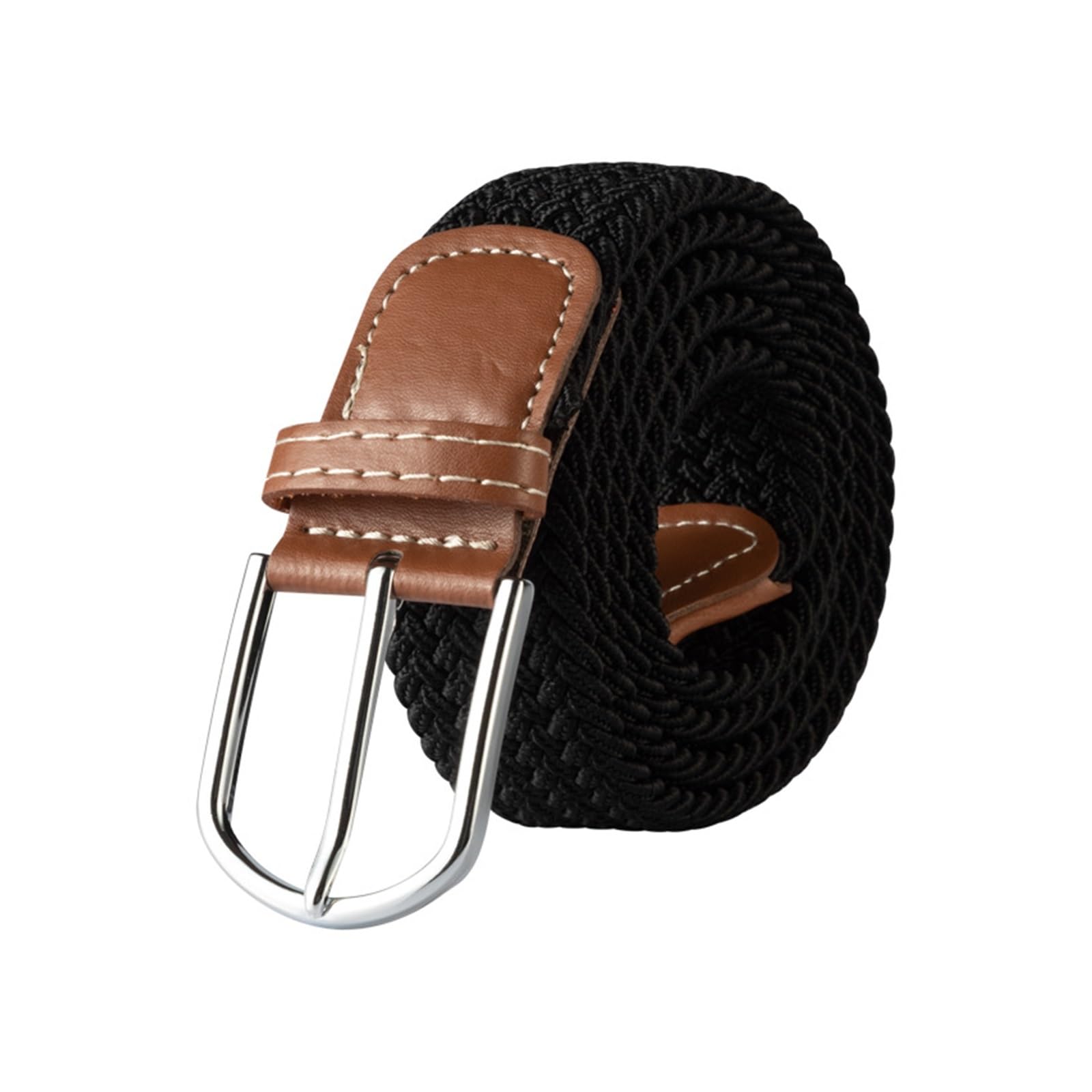 Cinturon Elastico Mujer Cinturón tejido elástico informal for mujer, cinturones elásticos de lona Unisex, hebilla Pin for pantalones vaqueros, 107/120/130CM
