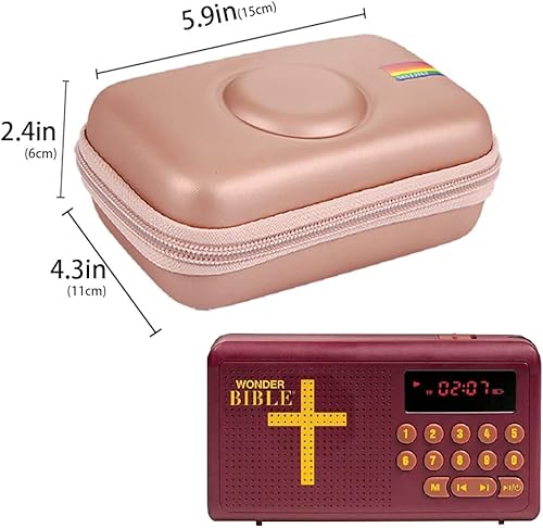 Miniatura 9 de Leayjeen Funda de transporte de viaje compatible con WONDER BIBLE NIV- The Talking Audio Bible Player (nueva versión internacional) (solo funda,