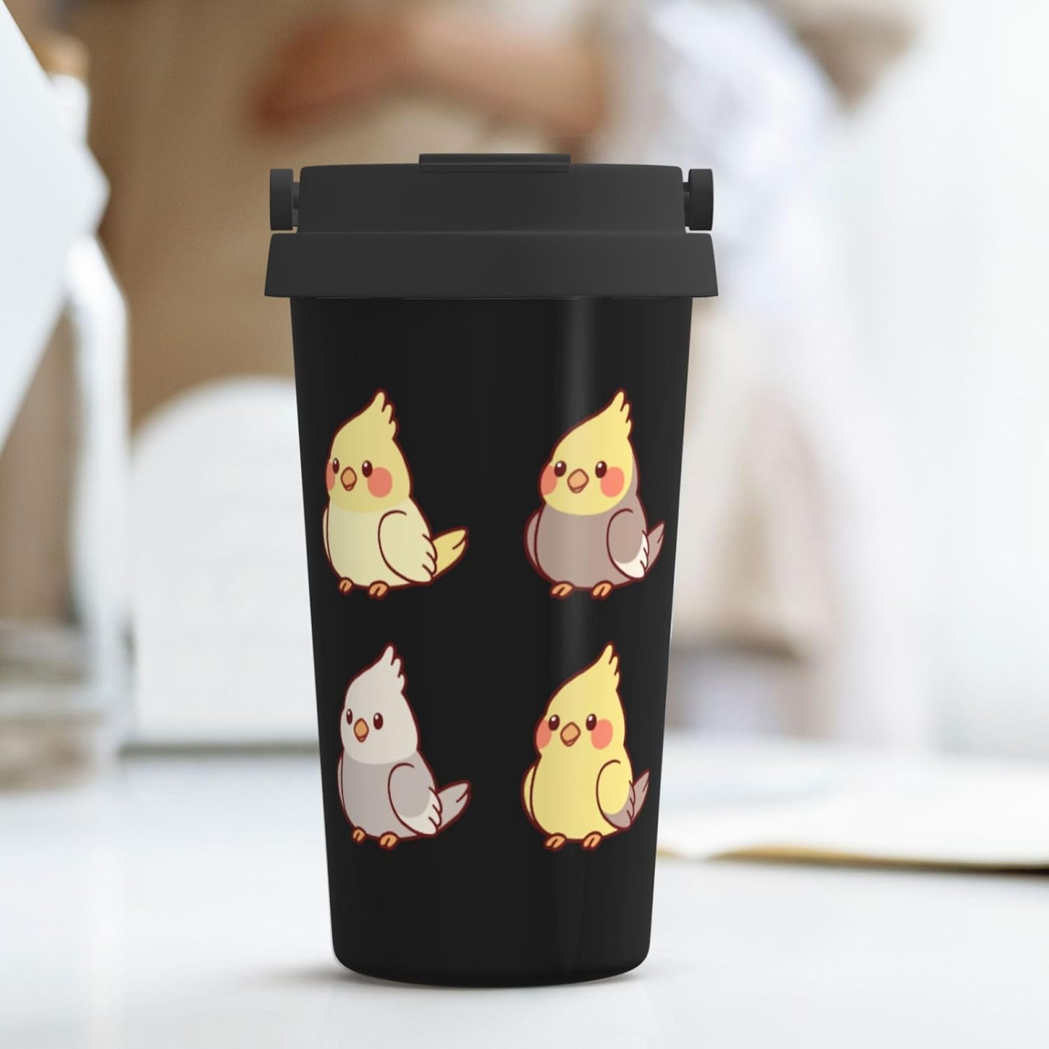 タンブラー オカメインコ アニメ マグカップ 保温保冷 コーヒーカップ コンビニカップ 水筒 魔法瓶 大容量 ステンレス製 おしゃれ