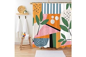 Marimekko Style Shower Curtain: Artistic Abstract Masterpiece for Your Bathroom