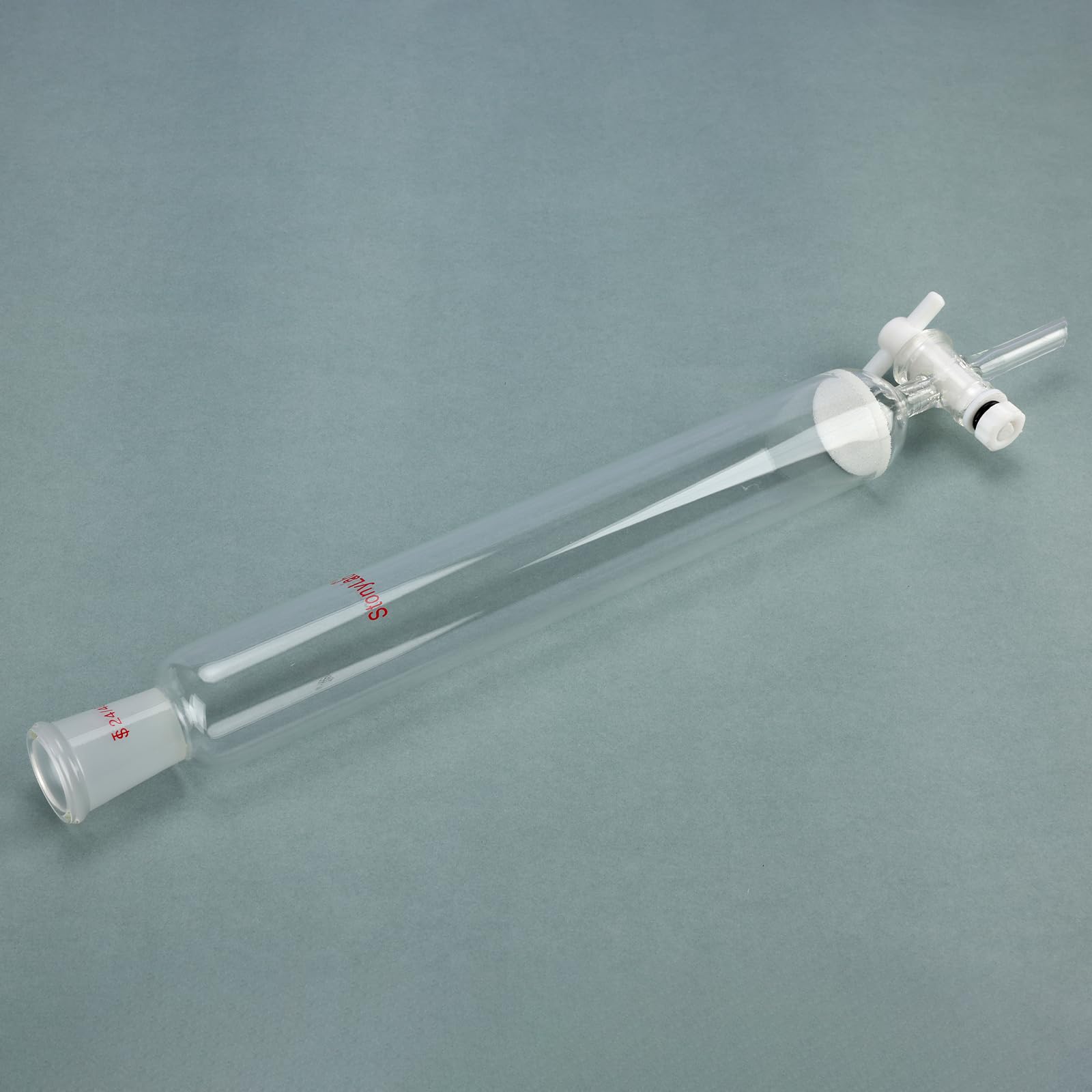 stonylab Colonna di Cromatografia, Diametro Interno 38 mm, Lunghezza Efficace 254 mm, Disco Sinterizzato G2, Giunto 24/40, Vetro Borosilicato Alto per Uso in Laboratorio