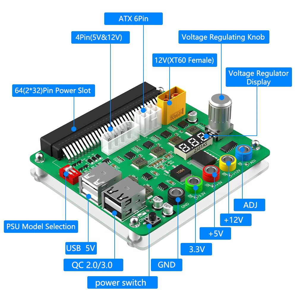 Amazon.com: Mustpoint Power Supply Breakout Board with Adjustable