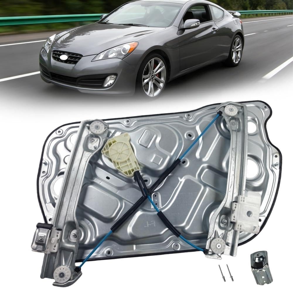 Electric Power Window Regulator Repair Kit without Motor Fit for Hyundai Genesis Coupe 2010-2016, Front Left Driver Side Window Regulator, Replaces# 824712m000, 749-352, 749352