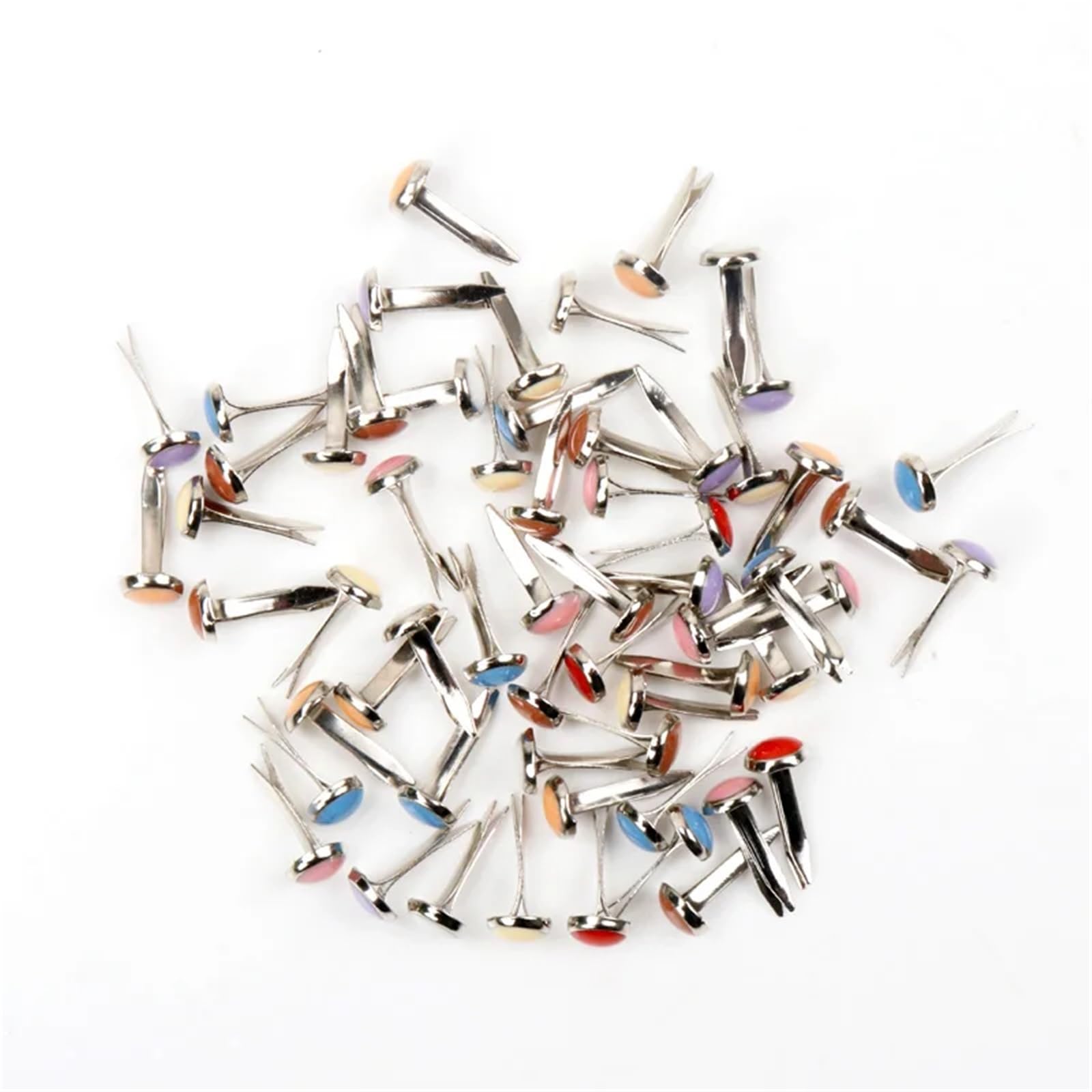 Brad Tropfenförmige runde Brad-Nieten, Spikes, Scrapbooking, Verzierung, Verschluss, Brads, Basteln, Drucknadel, Dekoration, Nieten, 7 x 14 mm